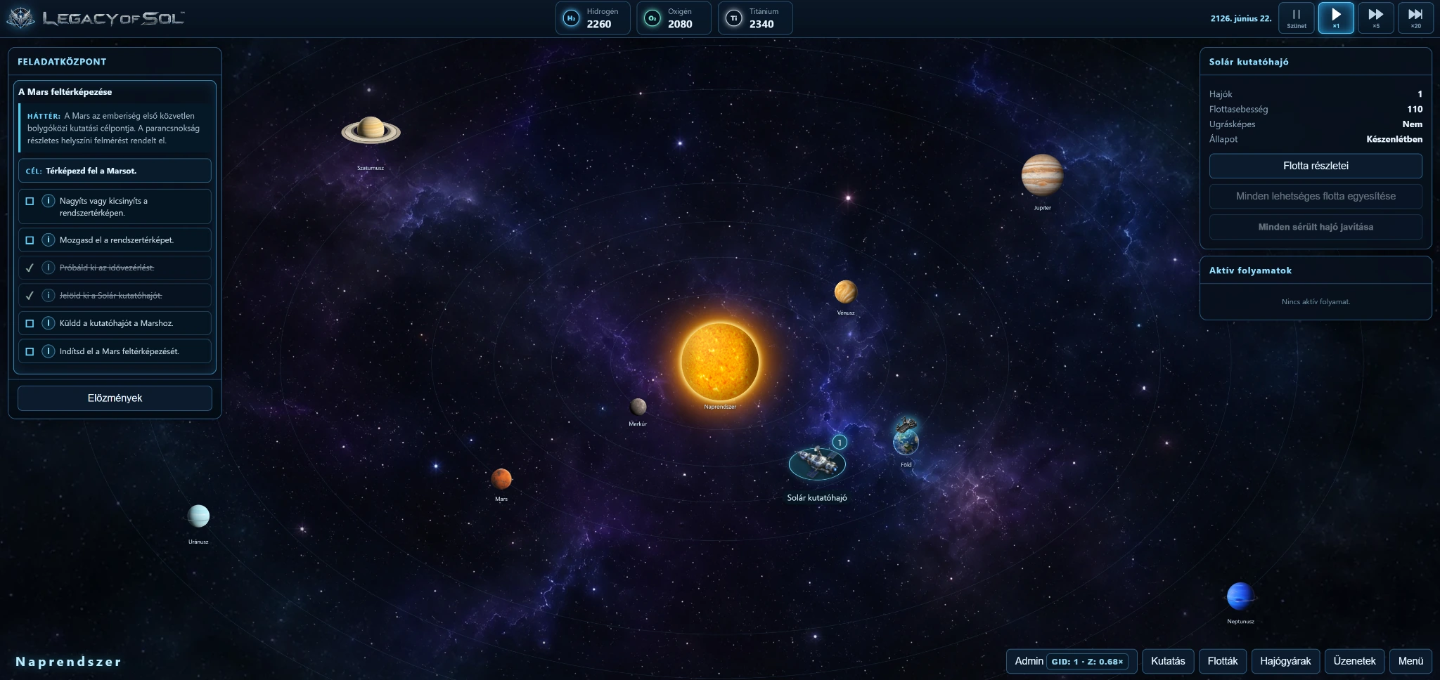 A Legacy of Sol™-Systemansicht